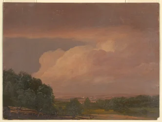 Teckning, Landskap (möjligen Hudson Valley), 1860-70