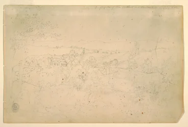 Teckning, Landskap, juli 1844