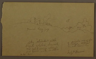 Teckning, Landskap, juli 1865