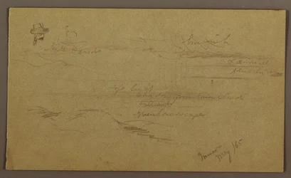 Teckning, Landskap, maj 1865