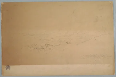 Teckning, Landskap nära Melgar, Colombia, juli 1853