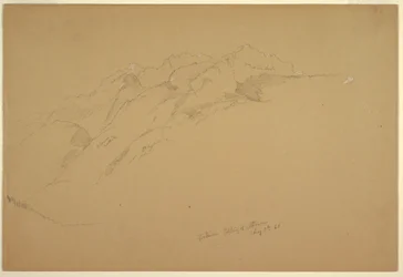 Teckning, Landskap mellan Golling och Abtenau, 5 augusti 1868