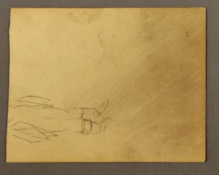 Teckning, Nedre delen av stående figur, möjligen 1868-69