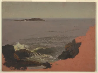 Teckning, Maines kust, 1845-48