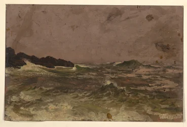 Teckning, Maines kust, 1845-50