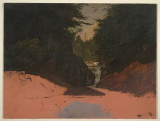Teckning, Maine, Mountain Stream, augusti-september 1851