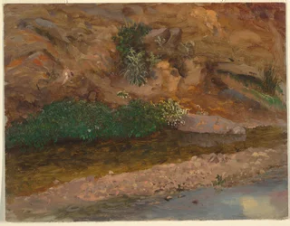 Teckning, Marginalen till ett vattendrag, 1860-70