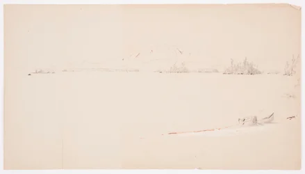 Teckning, Millinocket Lake, Maine, september 1878