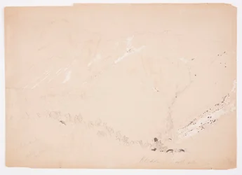 Teckning, Mount Katahdin, sett från söder, augusti 1852