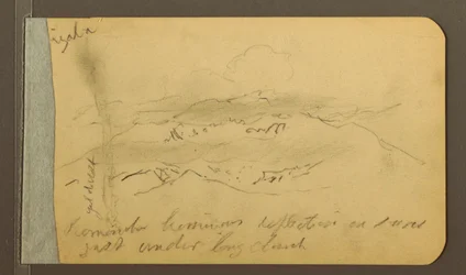 Ritning, bergsflanken, 1889