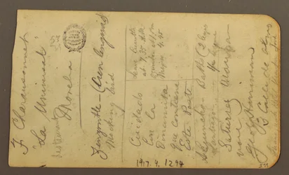 Teckning, Bergslandskap; Averso: Inskriptioner, 1885