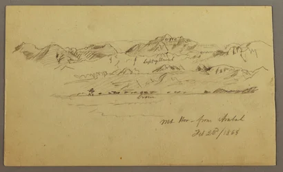 Ritning, Mountain Peaks, 22 februari 1868