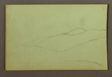 Teckning, bergsrygg, möjligen 1856