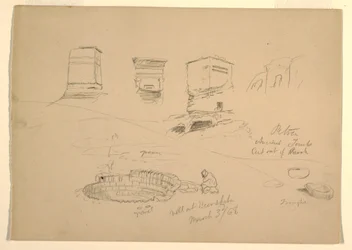 Teckning, Berg, Wady el-Arabah, 26 februari 1868