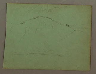 Teckning, Berg vid strand, möjligen 1856