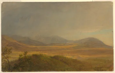Teckning, Bergslandskap, maj 1865