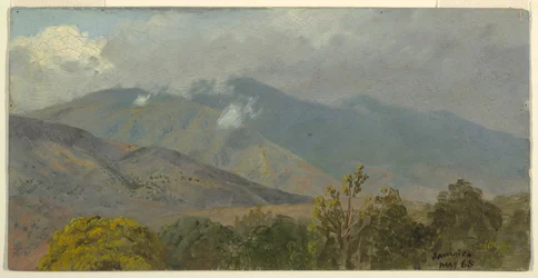 Teckning, Bergslandskap, maj 1865