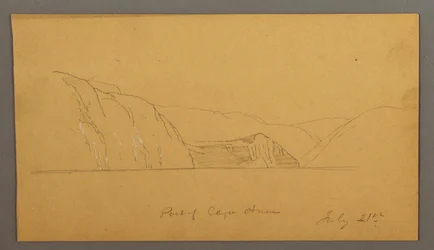 Ritning, Mountainous bay, 21 juli 1859