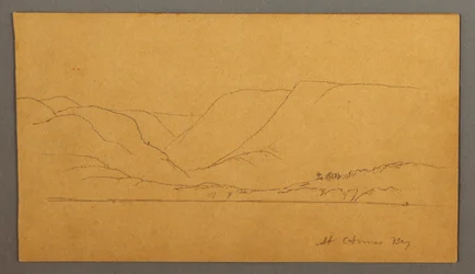 Teckning, Bergig vik, möjligen 1859