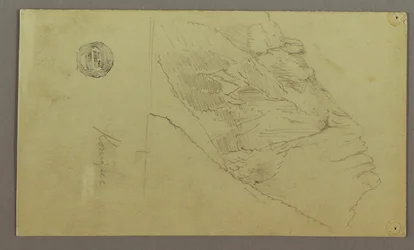 Teckning, Bergssida, möjligen 1868