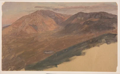 Teckning, Mt. Katahdin och Turner på avstånd, 1860-78
