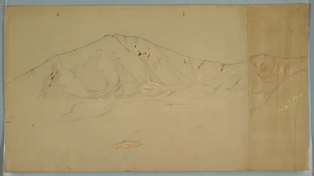 Teckning, Mt. Katahdin från sydost; Verso: Mt. Katadhin, 1876-78