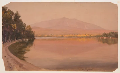 Teckning, Mt. Katahdin från Togue Pond, 1878