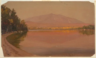 Teckning, Mt. Katahdin från Togue Pond, 1878