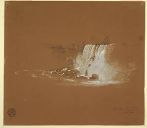 Teckning, Niagarafallen, oktober 1856
