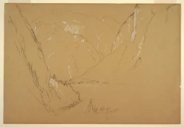 Ritning, "Obersee", nära Berchtesgarden, Bayern, 17 juli 1868