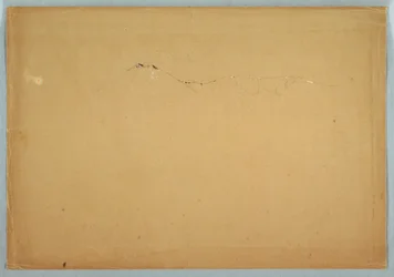 Teckning, Kontur av Mount Katahdin, Maine, ca 1856-60