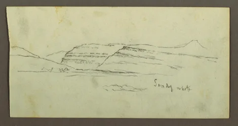 Teckning, Slätt och bergskedja, möjligen 1868