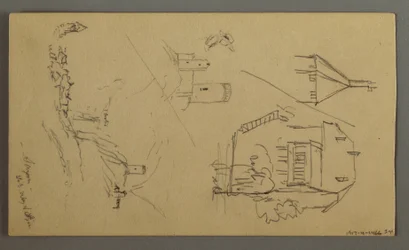 Teckning, Växtstudier, Växtnotiser, Vattenfall, 1868