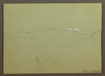 Teckning, växt- och landskapsstudie, 28 april 1869
