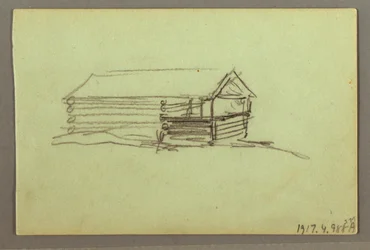 Teckning, Del av bergsrygg, möjligen 1856