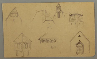 Teckning, Takstudier, Österrike (), 1868