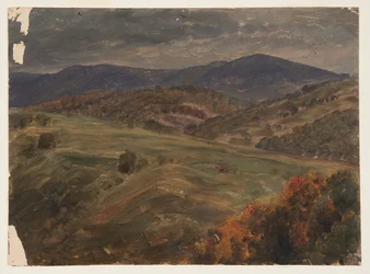 Teckning, scen i Catskills, 1870-80
