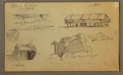 Teckning, Skisser, Ecuador eller Colombia; Verso: Skisser, Ecuador eller Colombia, 1857