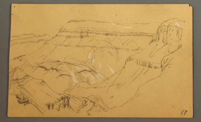 Teckning, Skisser, El Yemen-dalen, "Arabia", möjligen 1868, 20 februari