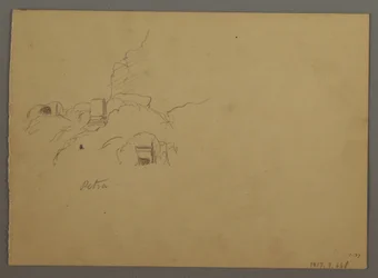 Teckning, Skisser från Petra, Jordanien, februari 1868
