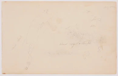Teckning, Skisser av moln och död björk, juli 1844
