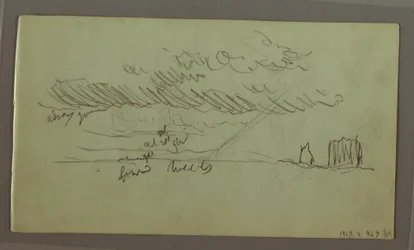 Teckning, Himmelsstudie, februari 1869