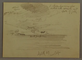 Teckning, Himmelsstudie över havet, april 1869