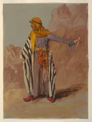Teckning, Stående beduin, troligen februari 1868