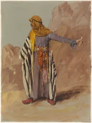 Teckning, Stående beduin, troligen februari 1868