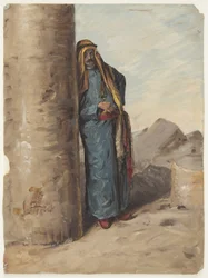 Teckning, Stående beduin, 1868