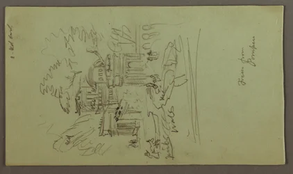 Teckning, studie av en fresco från Pompei, möjligen 1868-69