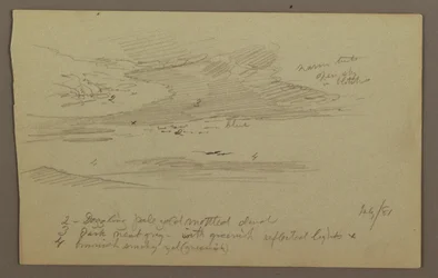 Teckning, topp och himmel, juli 1881