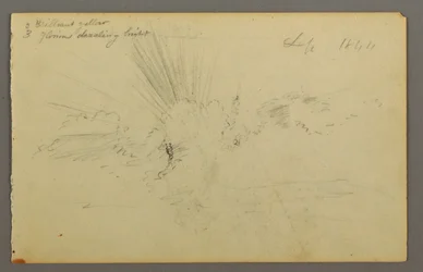 Teckning, Sol bakom moln, 1844