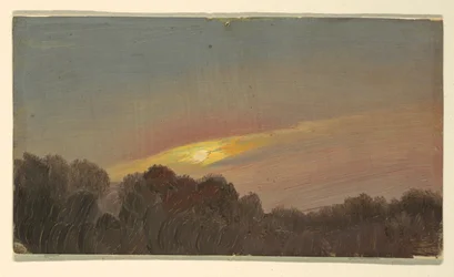 Teckning, solnedgång, 1865-66